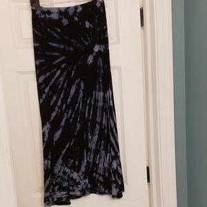 Womens tye-dye maxi shirt